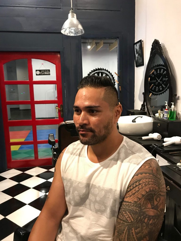 Scum Bag Boogie Haircut in Barbershop in Kuta Bali
