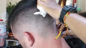 High fade Haircut in Barbershop Seminyak