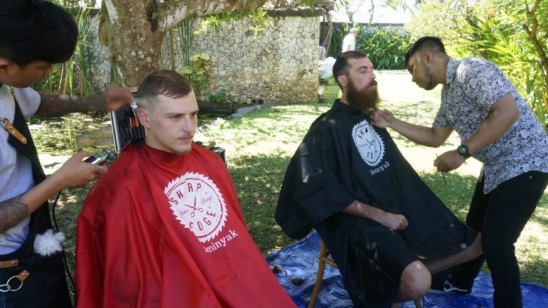 Pop Up Barber for wedding in Bali