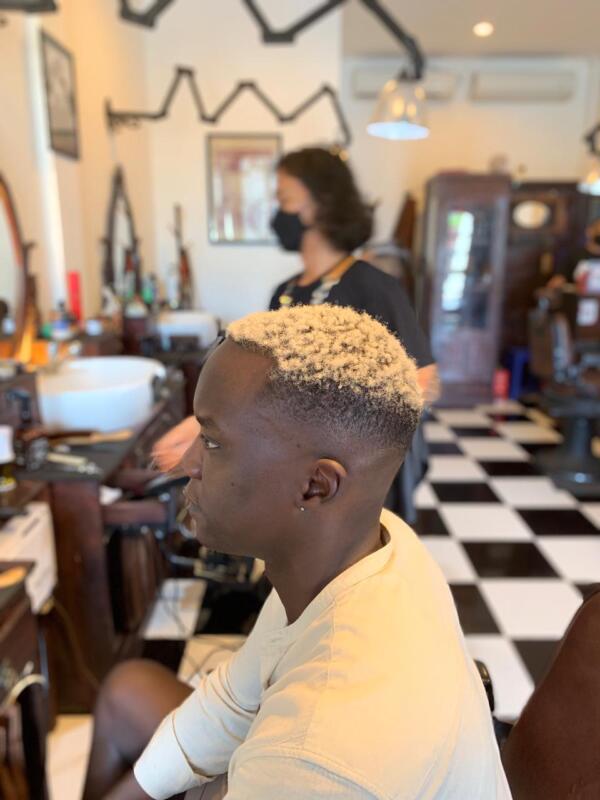 Afro haircut in Bali